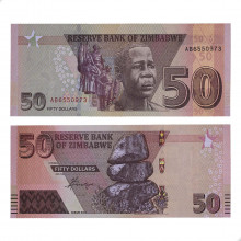 P#105 50 Dollars 2020 FE Zimbábue África