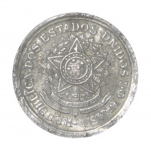 Moeda v-262 10 Centavos 1961 BC Data Difícil C/ Sinais de Limpeza Alumínio Ø17mm 1gr.