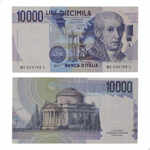 P#112b.3 10000 Lire 1984 Itália Europa