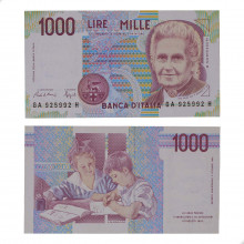 P#114a.1 1000 Lire 1990 Itália Europa