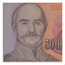 P#136 50000000000 Dinara 1993 MBC Iugoslávia Europa C/Peq. Mancha