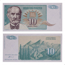 P#138a 50 Dinara 1994 FE Iugoslávia Europa