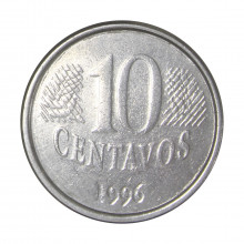 10 Centavos 1996 MBC Data Vazada Dupla