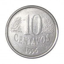 10 Centavos 1996 MBC Data Vazada Dupla