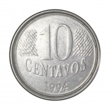 10 Centavos 1994 MBC Data Vazada Tripla