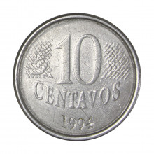 10 Centavos 1994 MBC Data Vazada Dupla