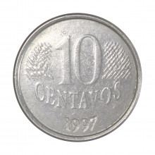 10 Centavos 1997 MBC Data Vazada Dupla