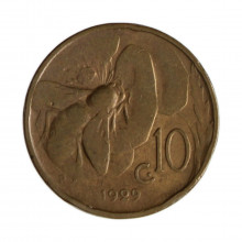 Km#60 10 Centésimos 1929 R (Roma) MBC Itália Europa Bronze 22.5(mm) 5.34(gr)
