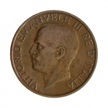 Km#60 10 Centésimos 1924 R (Roma) MBC Itália Europa Bronze 22.5(mm) 5.34(gr)