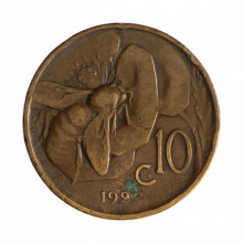 Km#60 10 Centésimos 1922 R (Roma) MBC Itália Europa Bronze 22.5(mm) 5.34(gr)
