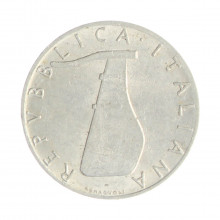 Km#92 5 Liras 1954 R (Roma) MBC Itália Europa Alumínio 20.2(mm) 1(gr)