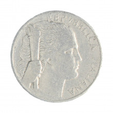 Km#89 5 Liras 1950 R (Roma) MBC Itália Europa Alumínio 26.7(mm) 2.5(gr)