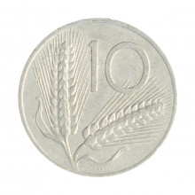 Km#93 10 Liras 1955 R MBC Itália Europa Alumínio 23.25(mm) 1.6(gr)