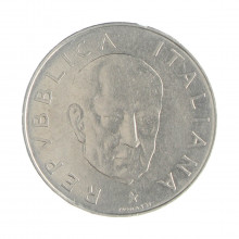 Km#102 100 Liras 1974 R MBC  Itália Europa Centenário de Guglielmo Marconi Aço Iox 27.8(mm) 8(gr)