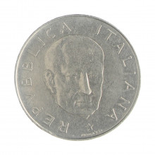 Km#102 100 Liras 1974 R MBC + Itália Europa Centenário de Guglielmo Marconi Aço Inox 27.8(mm) 8(gr)