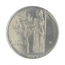 Km#96.1 100 Liras 1975 R MBC + Itália Europa Aço Iox 27.8(mm) 8(gr)