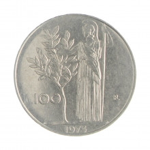Km#96.1 100 Liras 1973 R MBC  Itália Europa Aço Iox 27.8(mm) 8(gr)