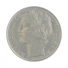 Km#96.1 100 Liras 1956 R MBC Itália Europa Aço Inox 27.8(mm) 8(gr)