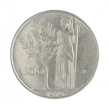 Km#96.1 100 Liras 1979 R MBC Itália Europa Aço Inox 27.8(mm) 8(gr)