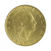 Km#105 200 Liras 1995 R MBC+ Itália Europa Bronze Alumínio 24(mm) 5(gr)
