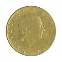 Km#105 200 Liras 1980 R MBC+ Itália Europa Bronze Alumínio 24(mm) 5(gr)