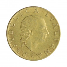 Km#105 200 Liras 1979 R MBC Itália Europa Bronze Alumínio 24(mm) 5(gr)