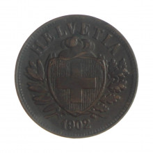 Km#4.2 2 Rappens 1902 B MBC Suíça Europa Data Escassa Bronze 20(mm) 2.5(gr)
