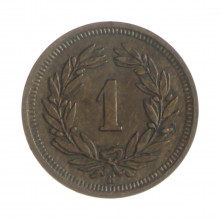 Km#3.2 1 Rappen 1934 B MBC+ Suíça Europa Bronze 16(mm) 1.5(gr)