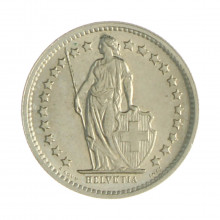 Km#23a.1 ½ Franc 1969 B SOB Suíça Europa Cupro-Níquel 18.2(mm) 2.2(gr)