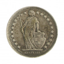 Km#23 ½ Franc 1929 B MBC Suíça Europa Prata 0.835 18.2(mm) 2.5(gr)