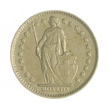 Km#24a.1 1 Franc 1968 B MBC Suíça Europa Cupro-Níquel 23(mm) 4.4(gr)
