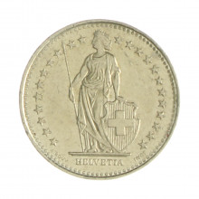 Km#23a.3 ½ Franc 1993 B MBC Suíça Europa Cupro-Níquel 18.2(mm) 2.2(gr)