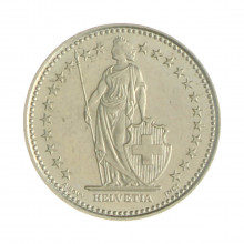 Km#23a.3 ½ Franc 1983 SOB Suíça Europa Cupro-Níquel 18.2(mm) 2.2(gr)