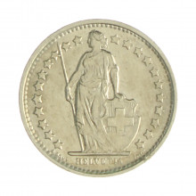 Km#23a.1 ½ Franc 1971 MBC+ Suíça Europa Cupro-Níquel 18.2(mm) 2.2(gr)