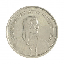 Km#40.a1 5 Franc 1968 B MBC Suíça Europa Cupro-Níquel 31.45(mm) 13.2(gr)