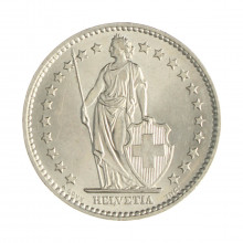 Km#21a.1 2 Franc 1969 B SOB Suíça Europa Cupro-Níquel 27.4(mm) 8.8(gr)