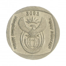 Km#273 2 Rands 2002 MBC África do Sul África Níquel com revestimento cobre 23(mm) 5.5(gr)