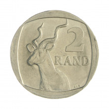 Km#165 2 Rands 1999 MBC África do Sul África Níquel com revestimento cobre 23(mm) 5.5(gr)