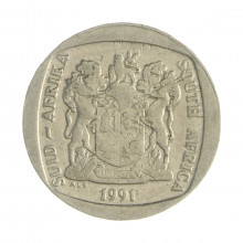 Km#139 2 Rands 1991 MBC África do Sul África Níquel com revestimento cobre 23(mm) 5.5(gr)