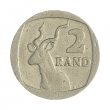 Km#139 2 Rands 1991 MBC África do Sul África Níquel com revestimento cobre 23(mm) 5.5(gr)