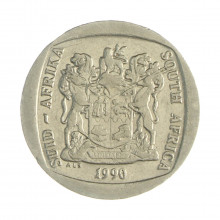 Km#165 2 Rands 1990 MBC África do Sul África Níquel com revestimento cobre 23(mm) 5.5(gr)
