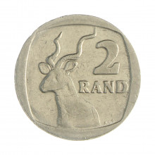 Km#165 2 Rands 1990 MBC África do Sul África Níquel com revestimento cobre 23(mm) 5.5(gr)