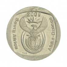 Km#468 1 Rand 2009 MBC África do Sul África Cobre com revestimento níquel 20(mm) 4(gr)