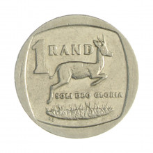 Km#444 1 Rand 2008 MBC África do Sul África Cobre com revestimento níquel 20(mm) 4(gr)