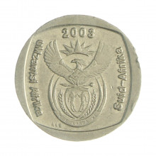Km#332 1 Rand 2003 MBC África do Sul África Cobre com revestimento níquel 20(mm) 4(gr)