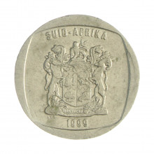 Km#164 1 Rand 1999 MBC África do Sul África Cobre com revestimento níquel 20(mm) 4(gr)