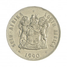 Km#86 20 Cents 1990 MBC África do Sul África Níquel 24.2(mm) 6(gr)