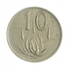Km#85 10 Cents 1981 MBC África do Sul África Níquel 20.7(mm) 4(gr)