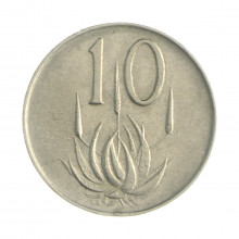 Km#68.1 10 Cents 1966 MBC África do Sul África Níquel 20.7(mm) 4(gr)