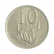 Km#68.1 10 Cents 1965 MBC África do Sul África Níquel 20.7(mm) 4(gr)